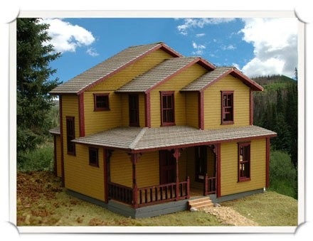 Durango House scenery frame - wild west scale models